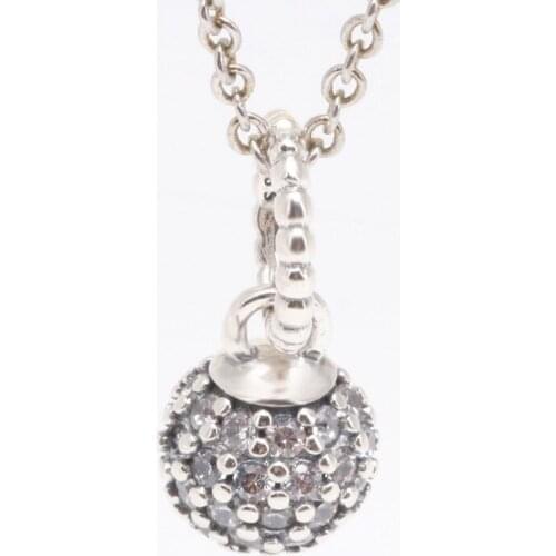 S925 Sterling Silver Fashion Ball Pendant New Diamond Ball Beads Fit Original Charms Necklace