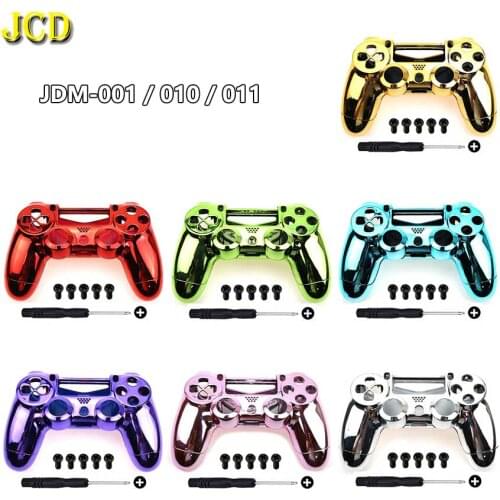 JCD Chrome Plastic Hard Shell For Sony Playstation 4 For PS4 JDM-010 JDM-011 Controller Housing Cover Protective Case