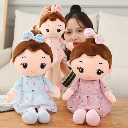 45-90CM Beautiful Girl Plush Toys Kawaii Angel Plush Dolls Cartoon Dressing Little Girls Stuffed Soft Pillow for Baby Girls Gift