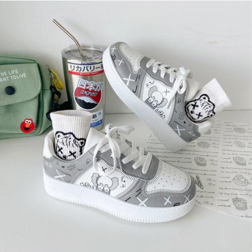 Women Fashion Comfortable Platform Vulcanize Shoes 2021 Autumn New Sneakers Lace Up Flats Casual Ladies Footwear