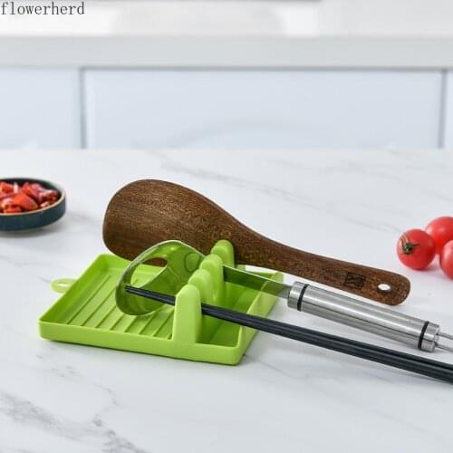 Kitchen Tools Cooking Utensil Rest Kitchen Organizer and Storage Household Spoon Holders Plastic Non-slip Pad Kitchen Ware