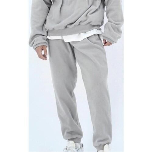 Fashion Hip Hop Composite Polar fleece Casual Jogging Pants Winter Korean High Street Joggers Streetwear Sweatpants Men M-3XL