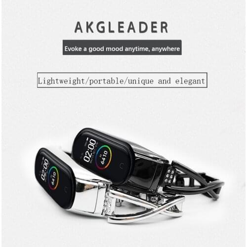 Fashion new products For Xiaomi 5 metal X rhinestone wristband For Miband 4 smart sports watchband xiaomi 3 replacement strap