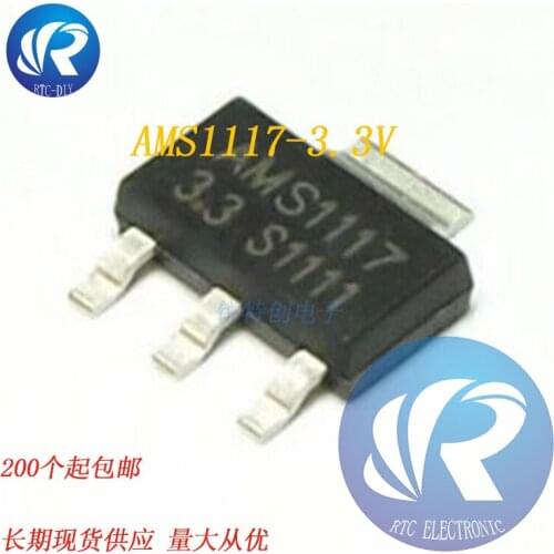 100PCS AMS1117 Voltage Regulator Kit 1.2V/1.5V/1.8V/2.5V/3.3V/5.0V/ADJ 1117 7 values Each