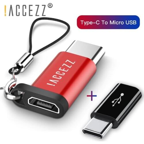 !ACCEZZ Type C OTG Adapter Micro USB To Type-C Male Connector For Xiaomi Mi8 Oneplus Samsung S9 Huawei P30 P20 Key Chain Adapter