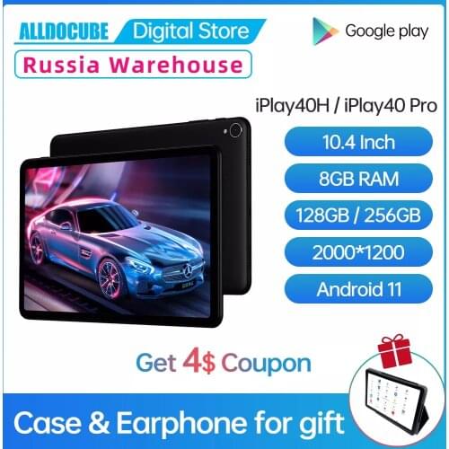 ALLDOCUBE iPlay40H Android 11 Tablet 4G lte 10.4 inch Octa Core 8GB RAM 128GB ROM Tablets PC 2K Fullview Screen LCD iPlay 40 H