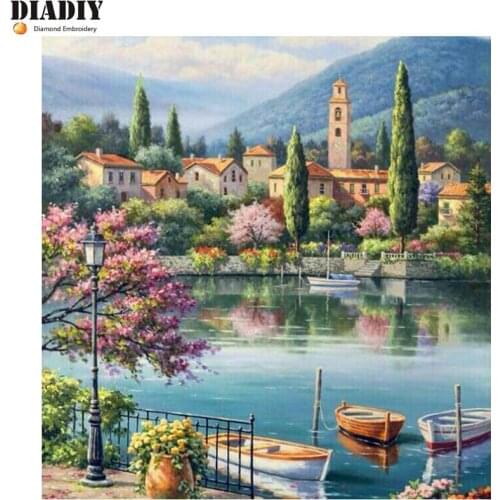 Full Diamond Embroidery 5D DIY Diamond Painting landscape Scenery Diamond Painting Rhinestone Cross Stitch Decoration