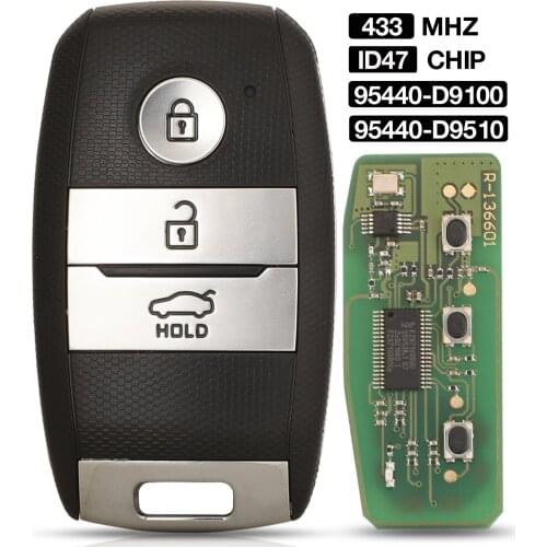 Kutery ID47 Chip 433 MHZ 95440-D9100/95440-D9510 Samrt Remote Control Car Key Fob 3 Buttons For KIA Sportage Keyless Go