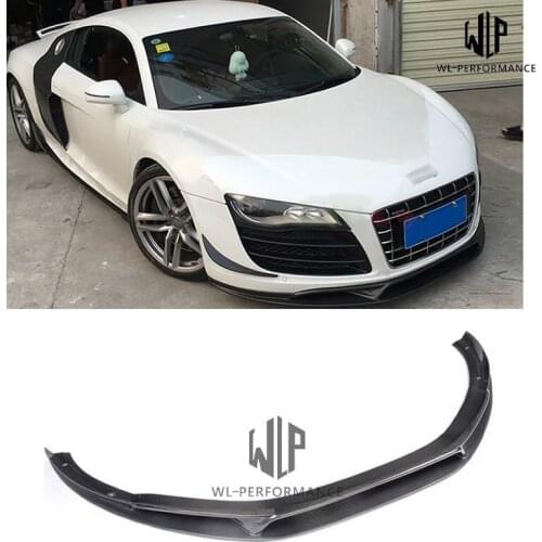 R8 GT V8 V10 High Quality Carbon Fiber Front Lip Splitter For Audi R8 GT V8 V10 Front Bumper Guard Car-styling 06-15