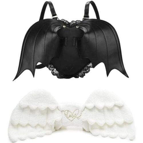 Devil Bat Angels Japanese Harajuku Sweet Lolita Girls Bag Backpack Cute Knapsack Halloween Party Cosplay Accessories New