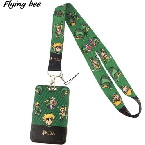 Flyingbee X1675 Cartoon Knight Green Neck Strap Lanyard For Keys ID Card Gym Phone Straps USB Badge Holder DIY Hang Rope Lanyard