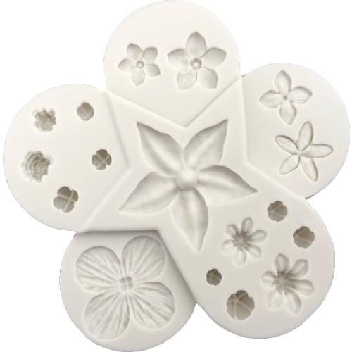Flower Shape Cake Silicone Rubber Moulds Pro Ultimate Filler White High Quality Decorating Candy Chocolate Fondant Mold