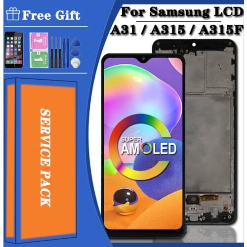 Super Amoled For Samsung Galaxy A315 LCD A315F/DS Display A31 Touch Screen Digitizer For Samsung A315 SM-A315F Replacement Parts