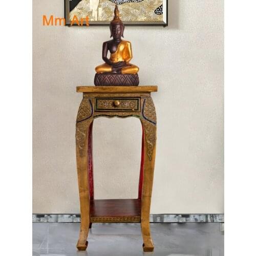 Thailand Solid Wood Living Room Multi-Layer Flower Stand Wooden Flower Stand Indoor Floor Balcony Decoration
