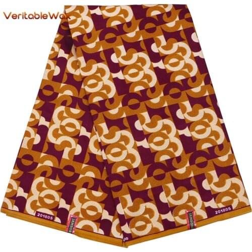 100% Polyester wax Prints Fabric ankara africa wax print fabric wax High Quality 6 yards Africa Fabric for Party Dress FP6201