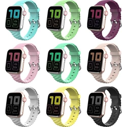 Slim Sports Silicone Strap For Apple Watch 40mm 38mm Band Watchband For iWatch Series 1 2 3 4 5 6 SE Woman Bracelet Wriststrap