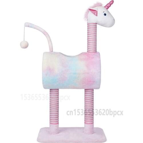 Multi-purpose Unicorn Plush Cat Climbing Frame Cat Litter Cat Tree Integration Tongtianzhu Cat Climbing Frame Pet Play Rest