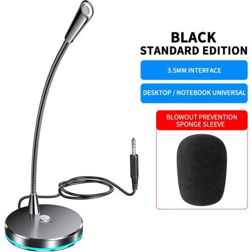 Universal USB Mini Desktop Speech Microphone Computer Mic Stand Desk Microphones TXTB1 For PC Laptop Notebook Accessories
