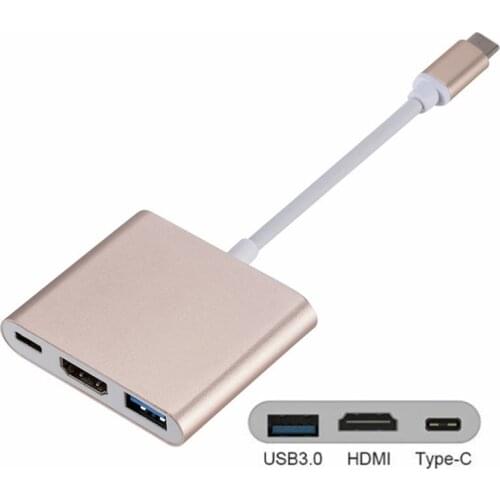 USB 3.1 To HDMI-compatible 3 in 1 Converter for Huawei Type C Switch To 4K Adapter Cable 1080P