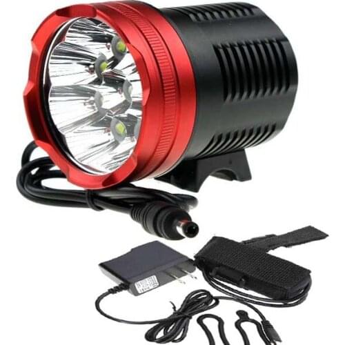 9xCREE XML T6 8500lm 5-Mode LED Bicycle Light+6x18650 8000mAh Battery Pack+1xCharger