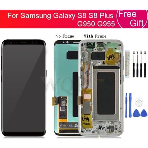 For Samsung Galaxy S8 S8 Plus G950 G955 Lcd Display with frame Display Touch Screen Digitizer Assembly Replacement Repair Parts