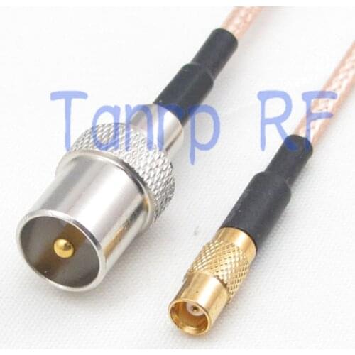12in TV male plug to MCX female jack RF adapter connector 30CM Pigtail coaxial jumper extension cord cable RG316