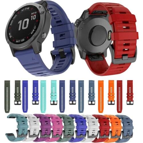 26 22 20MM Silicone Quick Release Watchband Strap for Garmin Fenix 6S 6 6X Pro 5S 5 5X Plus 3HR 935 945 Wrist Band Strap Correa