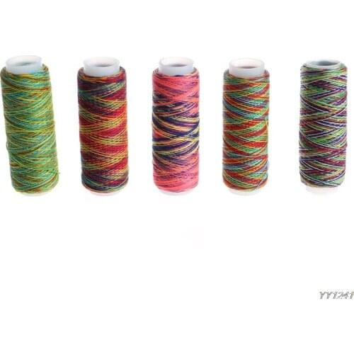 5PCS Sewing Machine Threads Overlocking String Polyester Colorful All Purpose Y110-Dropshipping