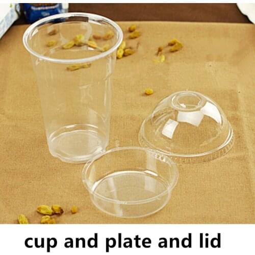 50pcs Net red yogurt cup dessert milkshake cups 12oz 14oz fruit juice packaging cups birthday party favors ice cream pudding cup