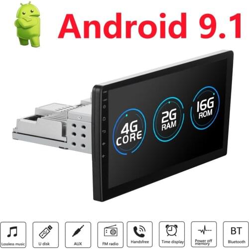 10.1" Touch Mirrorlink Android 9.1 Radio MP5 NO DVD Player Bluetooth USB Rear View Camera car radio 1Din Autoradio