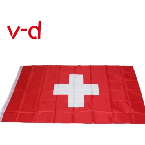 Free shipping xvggdg Switzerland flag 3*5 feet. polyester flag.90*150cm big banner Swiss flag