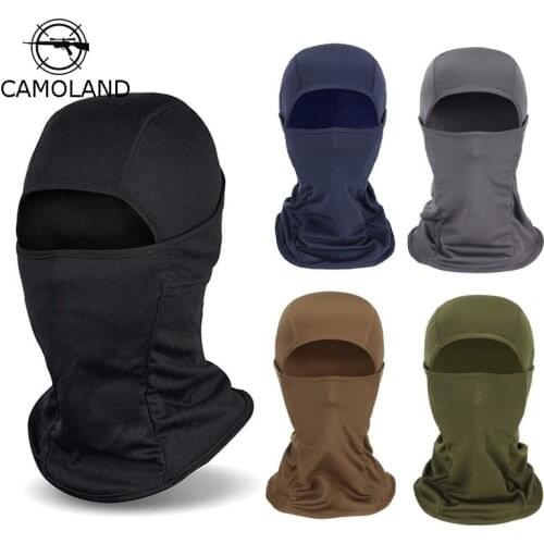 CAMOLAND Tactical Camouflage Balaclava Full Face Cover Cycling Hunting Hat Women Men Breathable Motorcycle Helmet Liner Caps