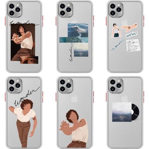 Shawn Mendes Wonder Phone Case For iphone 12 11 Pro Max Mini XS 8 7 Plus X SE 2020 XR Matte Transparent Light white Cover
