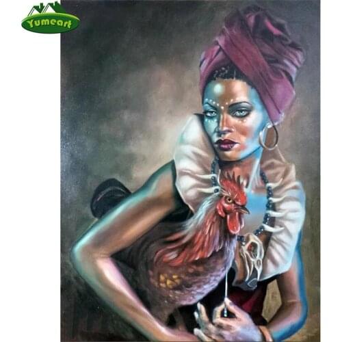Paint with Diamond Painting African Woman Home Decoration Art Cross Stitch Full Square Drill Needlework Diamond Embroidery Sale