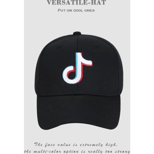 Mens Caps Korean Version of The Tide INS Vibrato LOGO Sun Hat Ladies Summer Outdoor Sports Street Black Baseball Cap