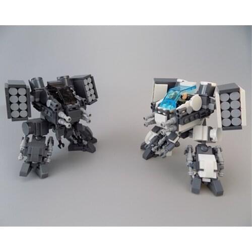 340+Pcs DIY STEM MOC X7 Two-legged Mecha Model Small Particle Building Blocks Educational Toy Set MOC DIY Toys