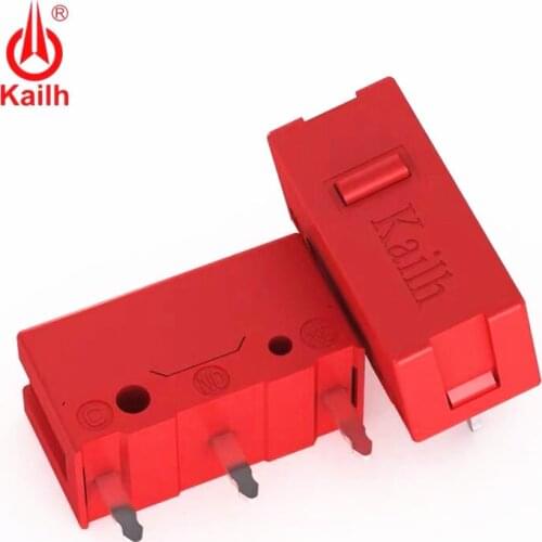 2Pcs Kailh Red GM 60M micro switch for game competition Mouse button left right button can replace 3-pin rectangle micro switch