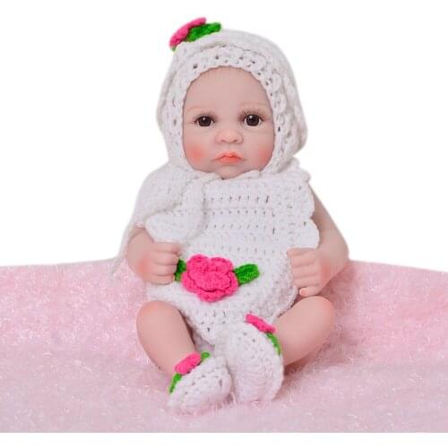 KEIUMI Collect 11 Inch Mini Reborn Baby Dolls Girl Full Silicone Vinyl Fashion Kids Playmate Newborn Dolls For Kid Birthday Gift