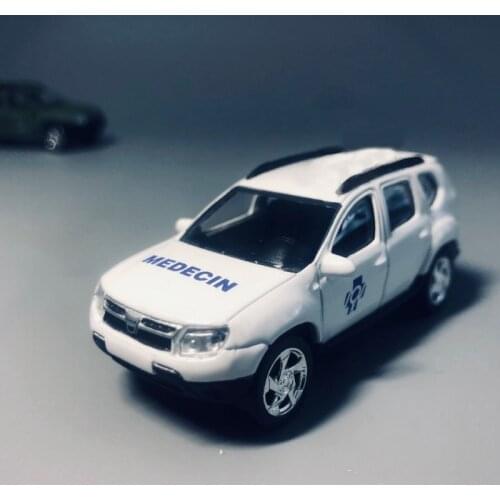 Diecast 1/64 Scale RENAULT SUV Off-road Model Cars Ambulance Alloy Simulation Mini Toys Adult Collection Gift Static Display Boy