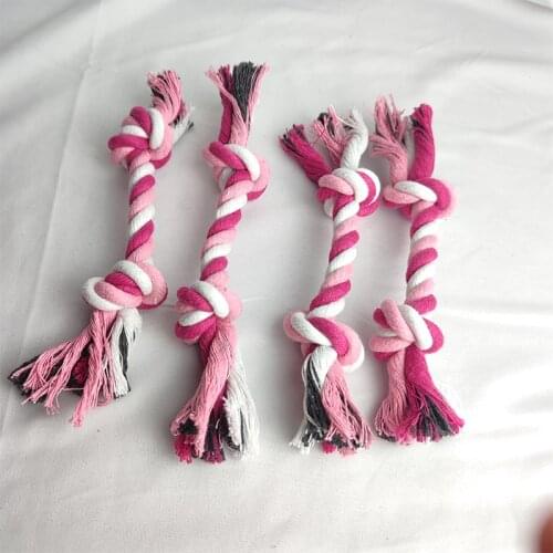 MZHQ 17CM 1 pc Toys For Dogs Pet Dog Puppy Cotton Chew Knot Tedy Toy Durable Braided Bone Rope Pop Fidget Toys pet supplies