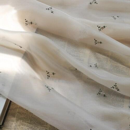 New Lily Satin Embroidery Fabric Three-dimensional Flower Flat Embroidery Bright Silk Satin Cloth For Wedding Dress Clothing