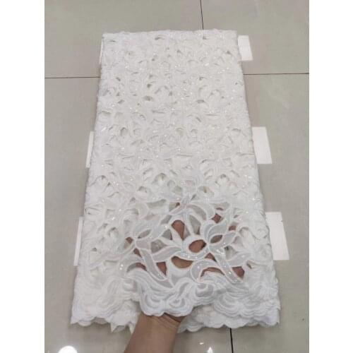 Off White Sequin French Milk Silk Lace Fabric 2021 High Quality African Lace Fabric Mesh Nigerian Lace Fabric For Wedding FM4902