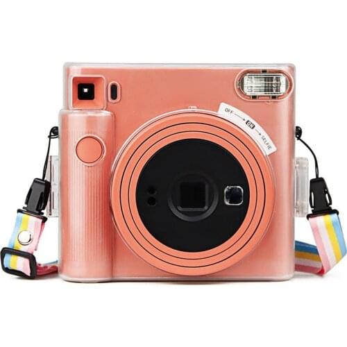 PVC Protective Case Cover Pouch with Removable Shoulder Strap Transparent for Fujifilm Instax Square SQ1 Camera