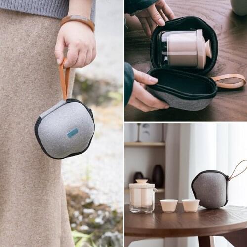 Glass One Teapot Two Cups Ceramic Filter Device Portable Travel Kung Fu Tea Set