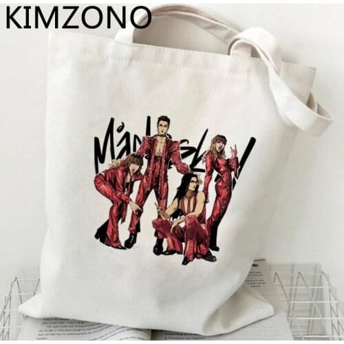Maneskin shopping bag shopping eco canvas grocery shopper recycle bag bag sac cabas reciclaje jute tote custom