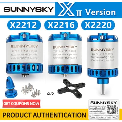 SUNNYSKY X2212-III X2216-III X2220-III 880KV 950KV 980KV 1100KV 1150KV 1250KV 1400KV 2200KV motor for RC models