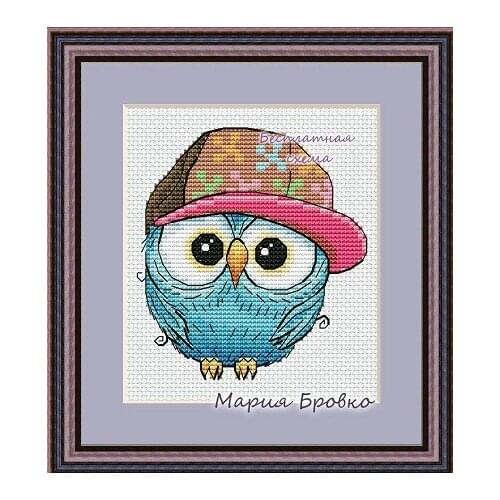 Top MM Mouse avatar Counted Cross Stitch Kit Cross stitch RS cotton with cross stitch Phonograph An owl in a hat