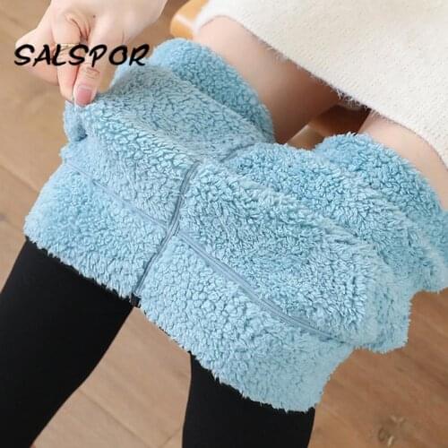 SALSPOR Autumn Winter Women Leggings Velvet Warm Pants Hight Waist Legging Push Up Solid Color Comfortable Keep Warm Stretchy