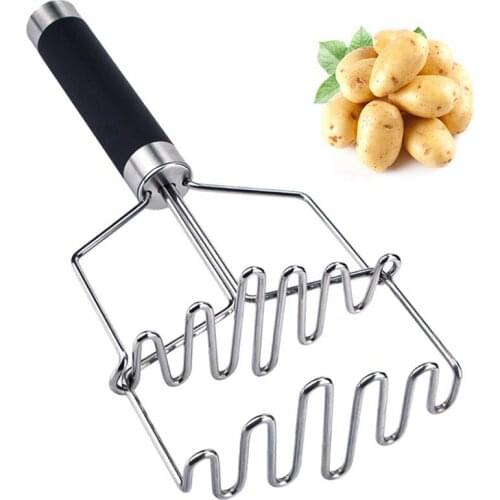 1pc Potato Masher Multi-Purpose Stainless Steel Cooking Masher Kitchen Masher Creative Fruit Vegetable Baking Tools Accessories