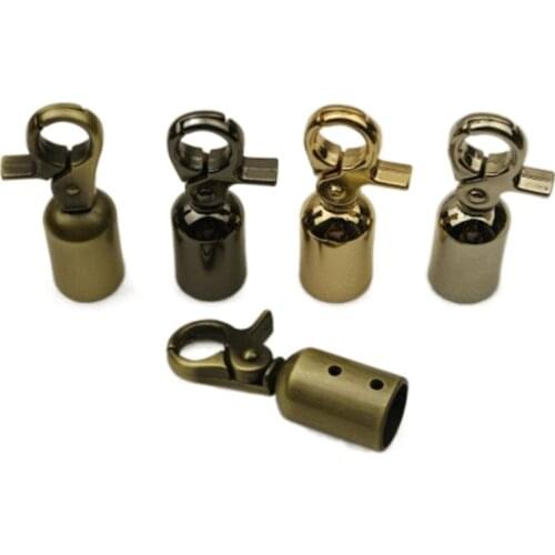 1pcs Metal Chain Leather Cord Crimps End Tip Caps Connectors Snap Hook Trigger Clasps Clips for Leather Craft Bag Strap Belt